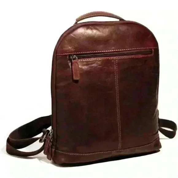 JACK GEORGES VOYAGER SMALL CONVERTIBLE BACKPACK CROSSBODY BUFFALO LEATHER - Picture 2 of 13